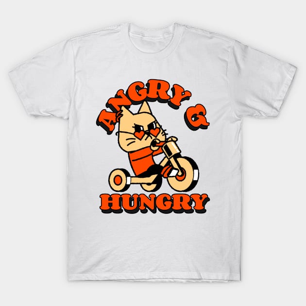 angry and hungry cat T-Shirt by Purrfect Shop